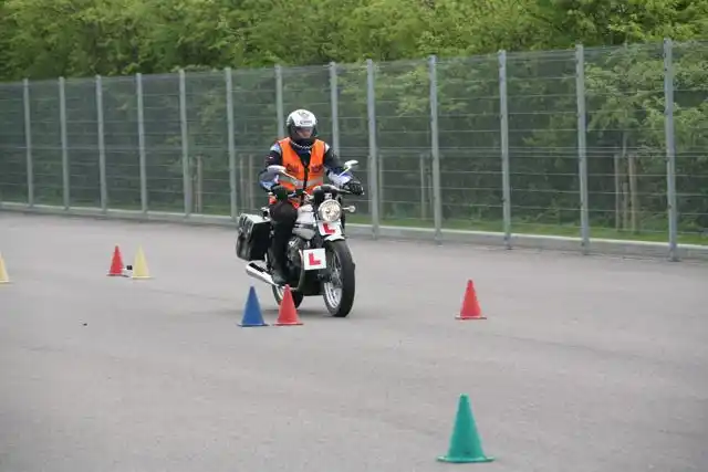 Motorcycle training and testing underway in Camberley